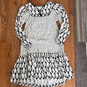 Zara Kids Black and White Patterned Dress